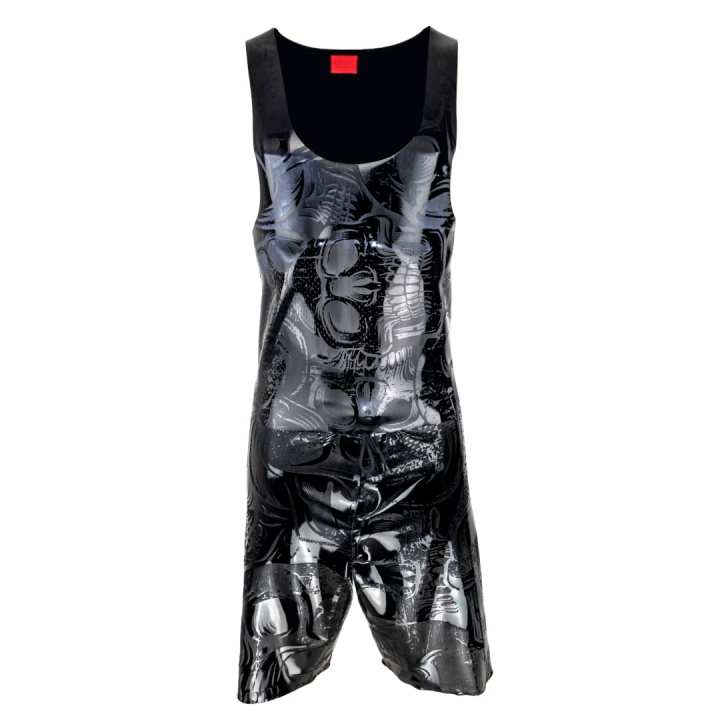 Latex Outfit SKULL BOARD SHORT & SHIRT